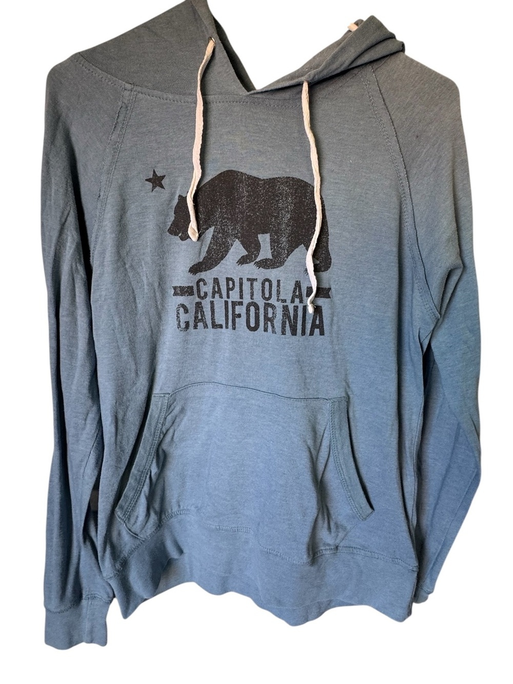 High End Capitola CA Surf Women’s M Lightweight Hoodie Sweatshirt Slate Blue